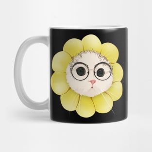 Sun Cat Flower Glasses Mug